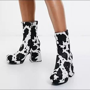 Public Desire Cow Print Boot